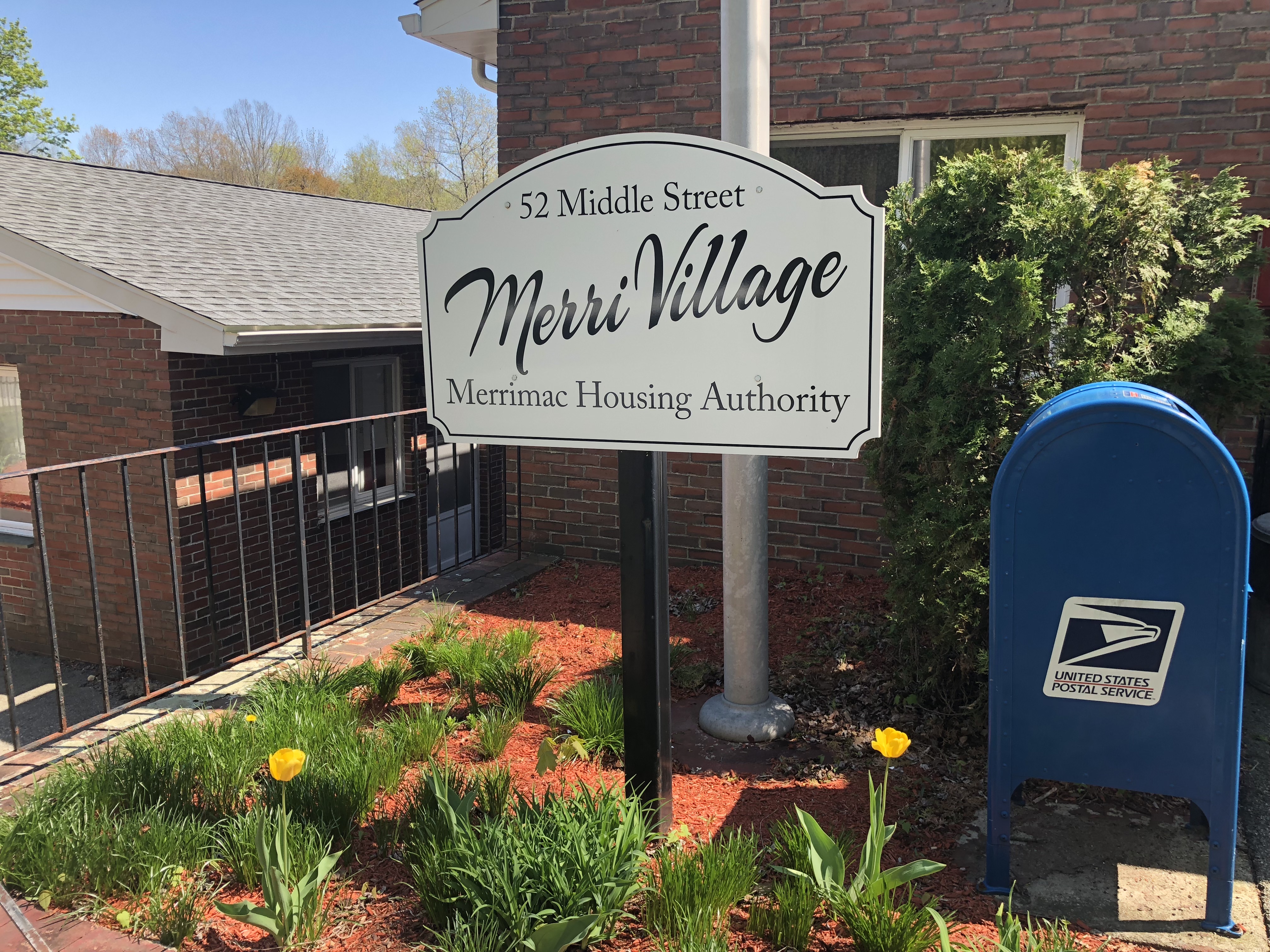 Meri Village Sign Merrimac Housing Authority